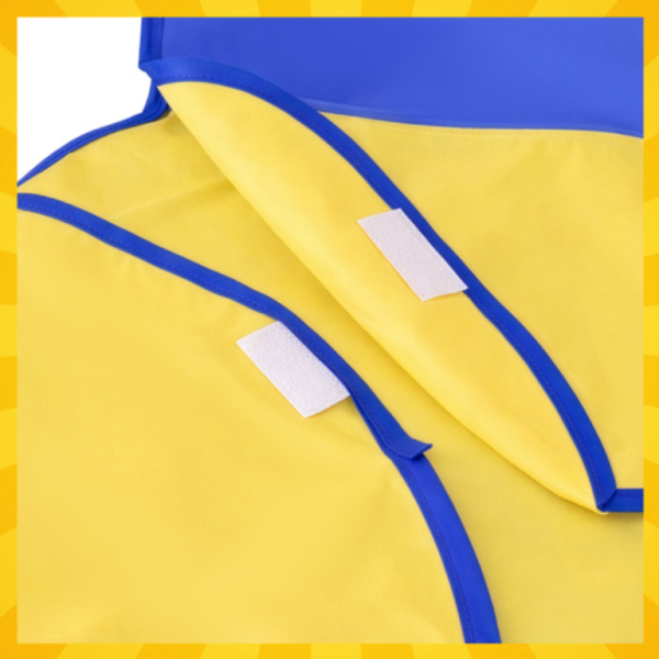 Kruzzel gyerek festőkötény tépőzárral – S méretű, vízlepergető köpeny kreatív rajzoláshoz és kézműveskedéshez (WNDR26178) - Image 4