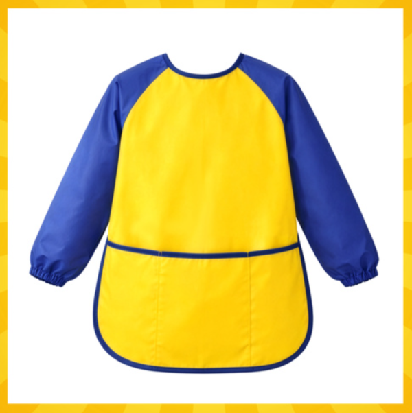 Kruzzel gyerek festőkötény tépőzárral – S méretű, vízlepergető köpeny kreatív rajzoláshoz és kézműveskedéshez (WNDR26178) - Image 6