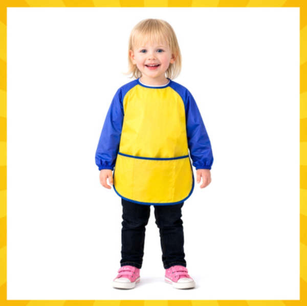 Kruzzel gyerek festőkötény tépőzárral – S méretű, vízlepergető köpeny kreatív rajzoláshoz és kézműveskedéshez (WNDR26178) - Image 9