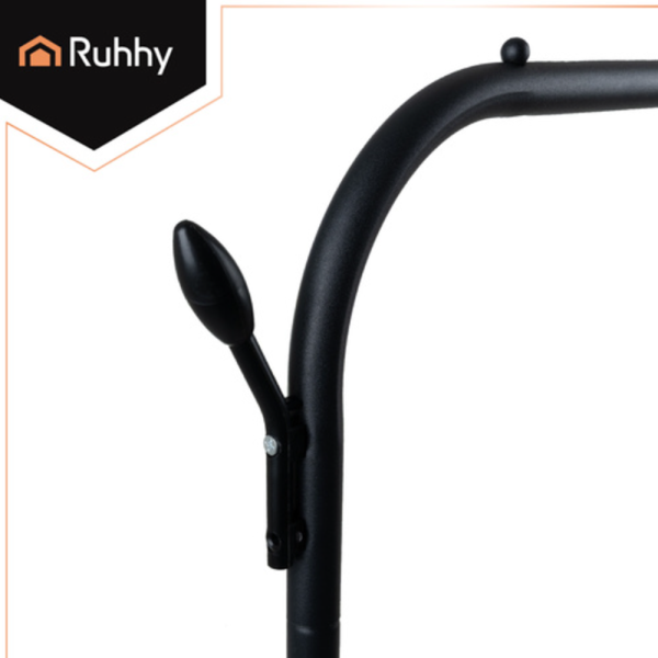 Ruhhy kerekes ruhatartó állvány dupla akasztórúddal és cipőtartó polccal – mobil ruhatároló nagy teherbírással – 150cm (WNDR27084) - Image 5