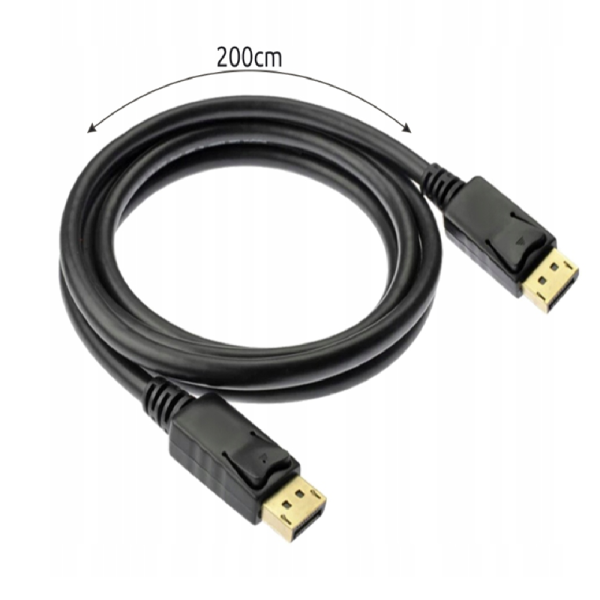 2m DisplayPort kábel – 4K UHD, aranyozott csatlakozó, monitorhoz, TV-hez, laptophoz (WNDR19910) - Image 4