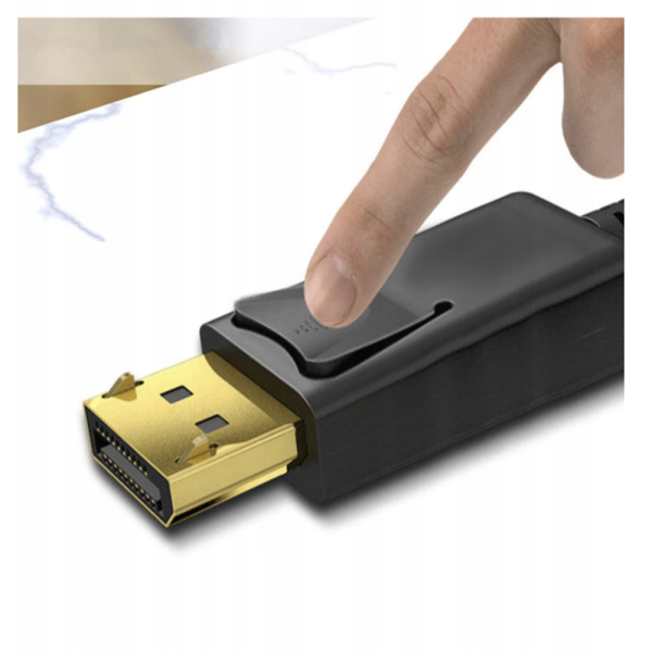 2m DisplayPort kábel – 4K UHD, aranyozott csatlakozó, monitorhoz, TV-hez, laptophoz (WNDR19910) - Image 5