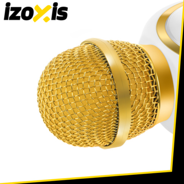 IZOXIS 27047 vezeték nélküli karaoke mikrofon – fehér, bluetooth, hangfelvétel és party eszköz (WNDR27047) - Image 10