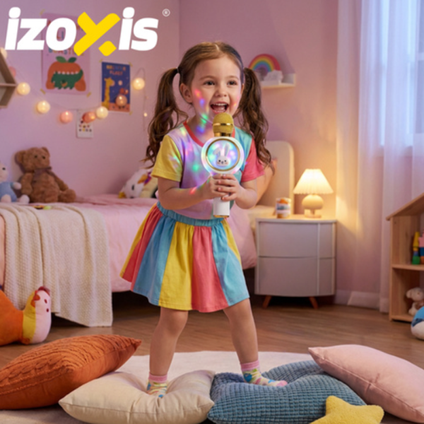 IZOXIS 27047 vezeték nélküli karaoke mikrofon – fehér, bluetooth, hangfelvétel és party eszköz (WNDR27047) - Image 13