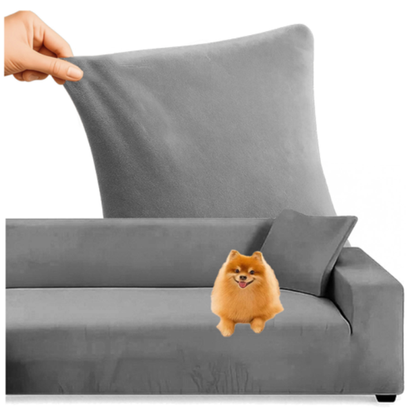 RUHHY sötétszürke rugalmas kanapéhuzat 145–185 cm – vízlepergető, mosható velúr kanapévédő (WNDR26037) - Image 13