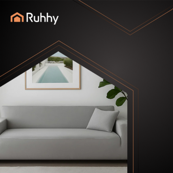 RUHHY sötétszürke rugalmas kanapéhuzat 145–185 cm – vízlepergető, mosható velúr kanapévédő (WNDR26037) - Image 4