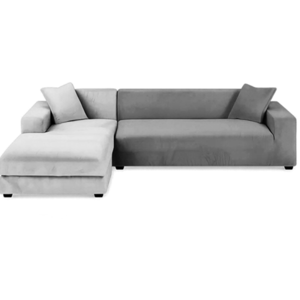 RUHHY sötétszürke rugalmas kanapéhuzat 145–185 cm – vízlepergető, mosható velúr kanapévédő (WNDR26037) - Image 7