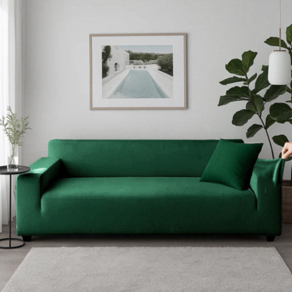 RUHHY sötétzöld kanapéhuzat 190–230 cm (WNDR26183) - Image 10