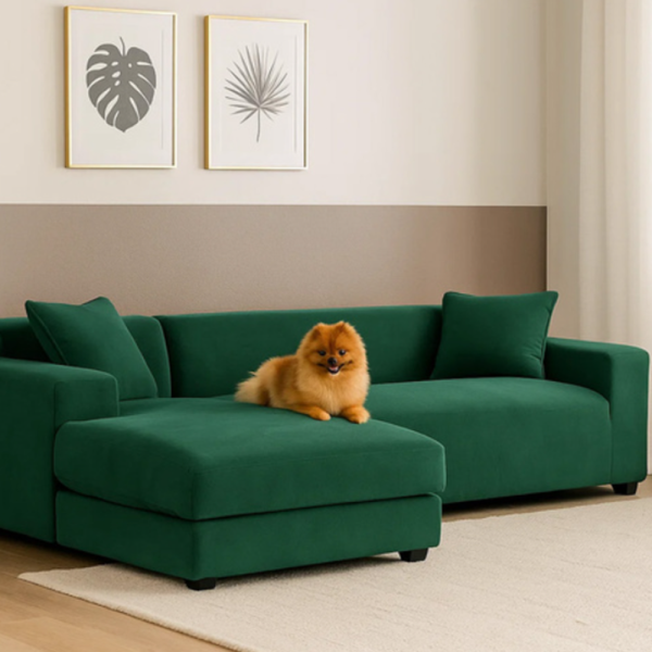 RUHHY sötétzöld kanapéhuzat 190–230 cm (WNDR26183) - Image 9