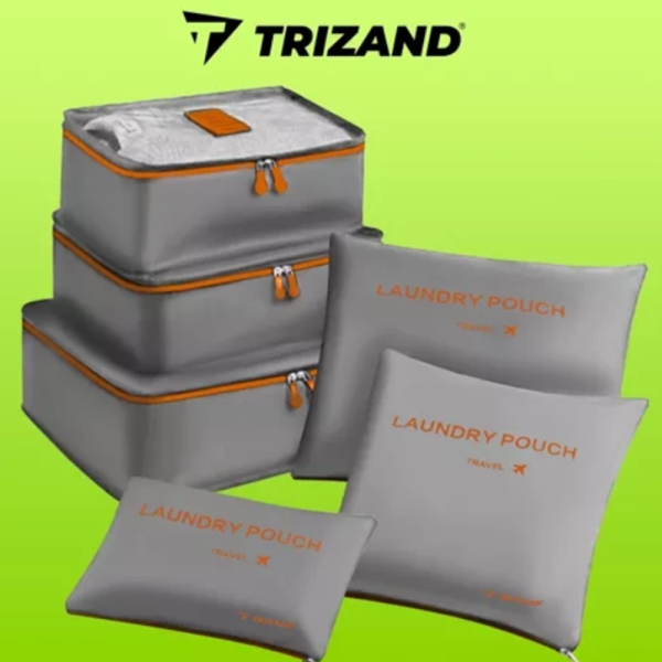 TRIZAND utazási rendszerező szett – 6 részes bőröndrendező csomag, ruharendező táskák utazáshoz (WNDR23183) - Image 3