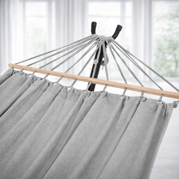 Gardlov kerti függőágy állvánnyal 200×150 cm – kényelmes kültéri függőágy kertbe és teraszra (WNDR27293) - Image 6