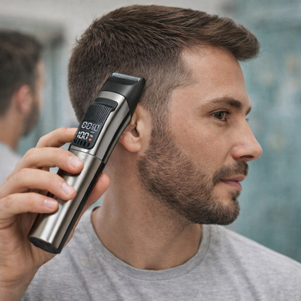 Soulima elektromos borotva és trimmer – vezeték nélküli szakállvágó (WNDR27313) - Image 2