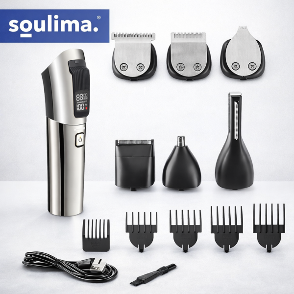 Soulima elektromos borotva és trimmer – vezeték nélküli szakállvágó (WNDR27313) - Image 4