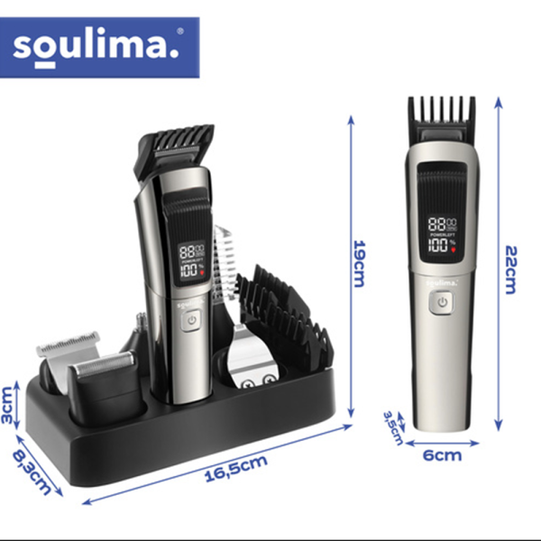Soulima elektromos borotva és trimmer – vezeték nélküli szakállvágó (WNDR27313) - Image 5